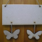 (HP1) Hanging 2 Butterfly Plaque