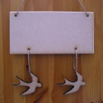 (HP4) Hanging 2 Swallows Plaque