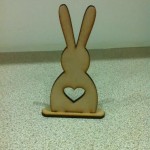 (E3) Free-standing Bunny with Heart Cut Out