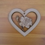 Heart with Etched Rose