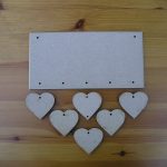 Hanging 6 Staggered Hearts Plaque